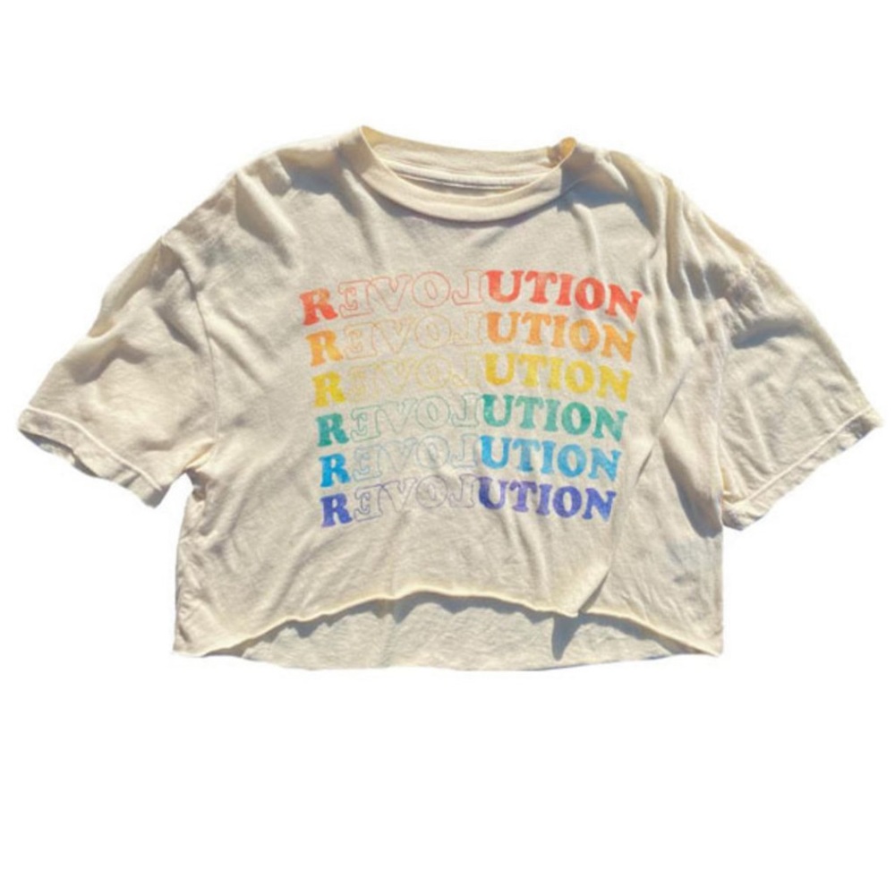 Rowdy Sprout Girls Revolution Slouch Tee